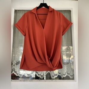 Elegant Rust Women's Top